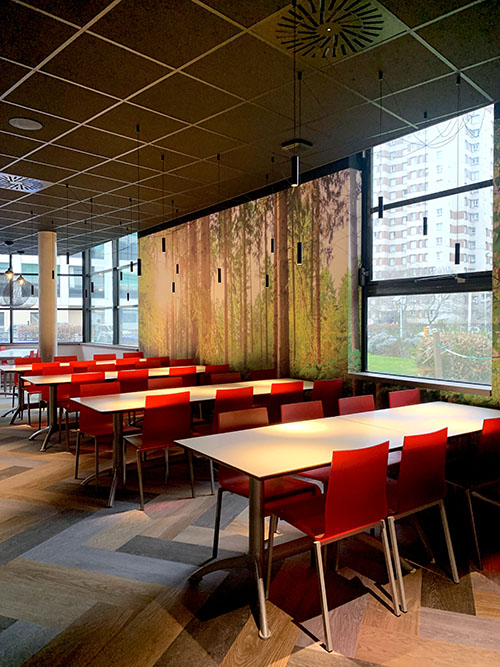 Muraspec Digital embellit un restaurant d'entreprise