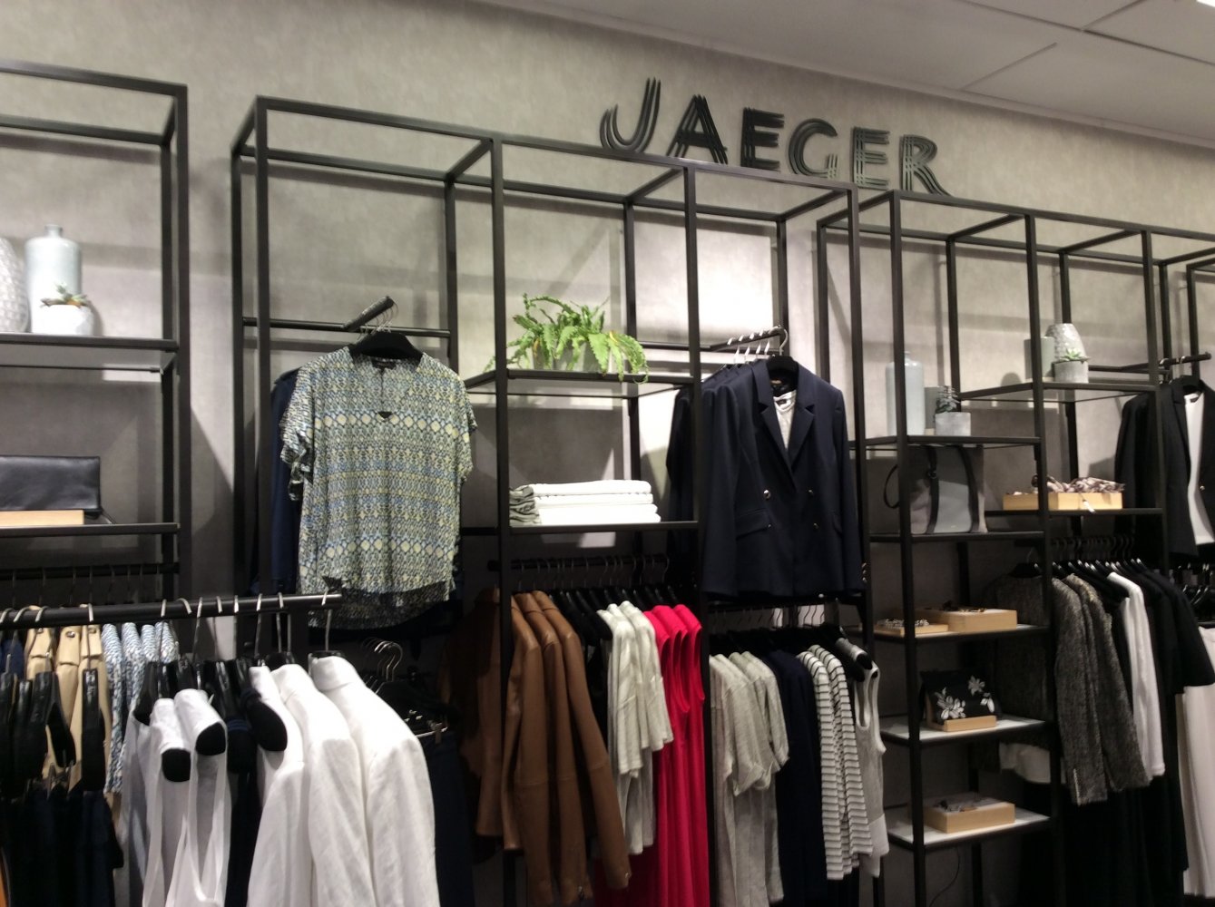 Jaeger revamped menswear area - Muraspec Wallcoverings 